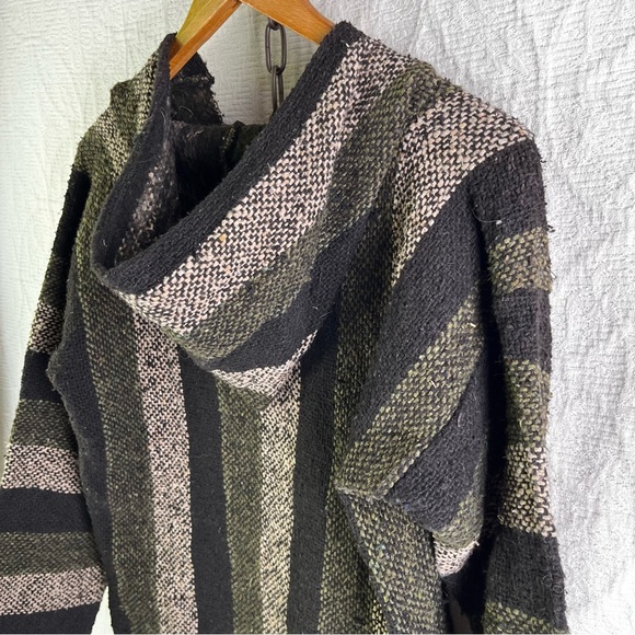 Serape hoodie blanket pullover drug rug womens small or childs large classic 90s - Picture 15 of 16